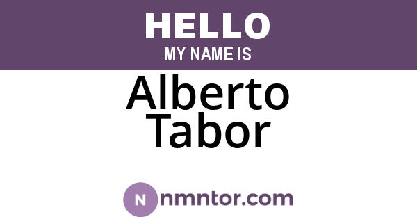 Alberto Tabor
