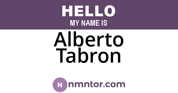 Alberto Tabron