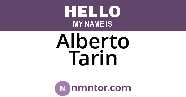 Alberto Tarin