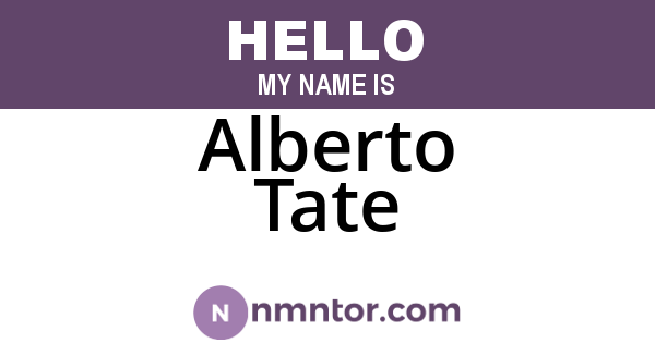 Alberto Tate
