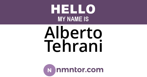 Alberto Tehrani