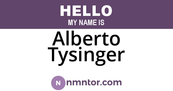 Alberto Tysinger