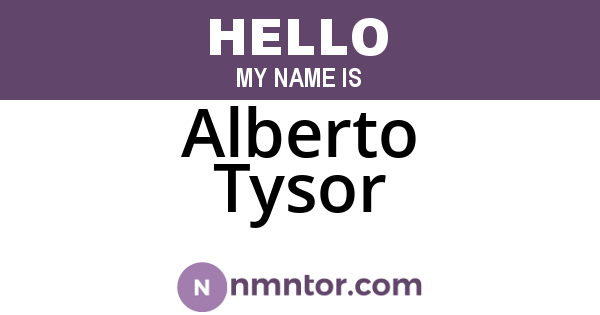 Alberto Tysor