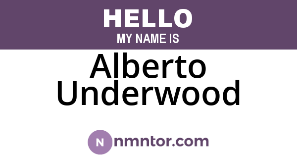 Alberto Underwood