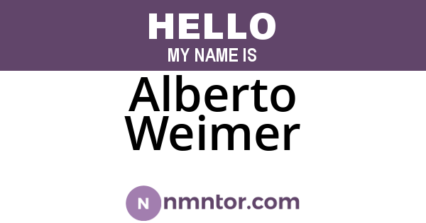 Alberto Weimer