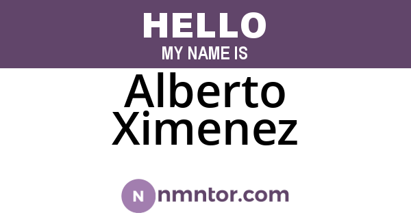 Alberto Ximenez