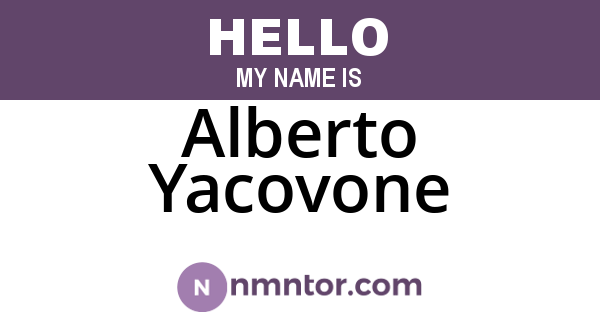 Alberto Yacovone