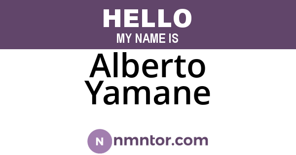 Alberto Yamane