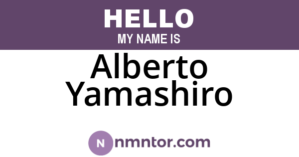 Alberto Yamashiro