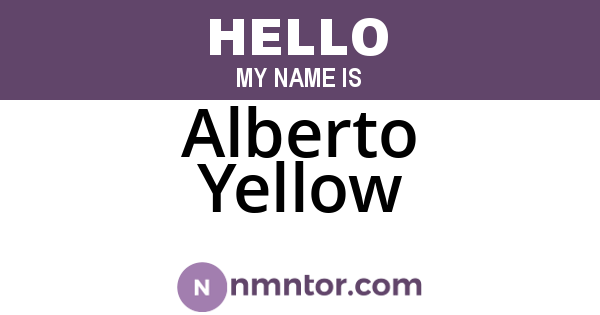 Alberto Yellow