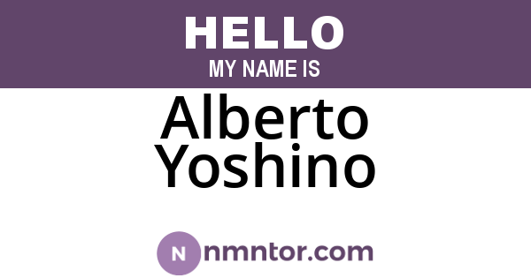 Alberto Yoshino