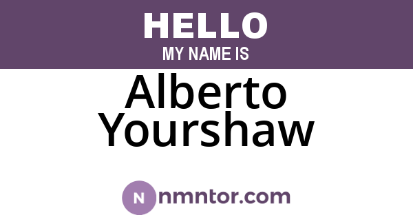Alberto Yourshaw