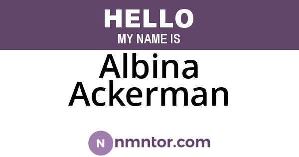 Albina Ackerman