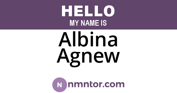 Albina Agnew