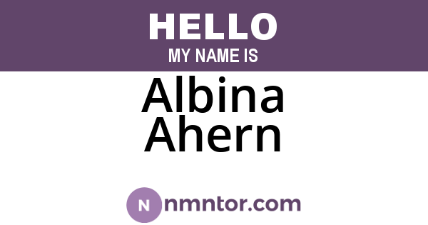 Albina Ahern
