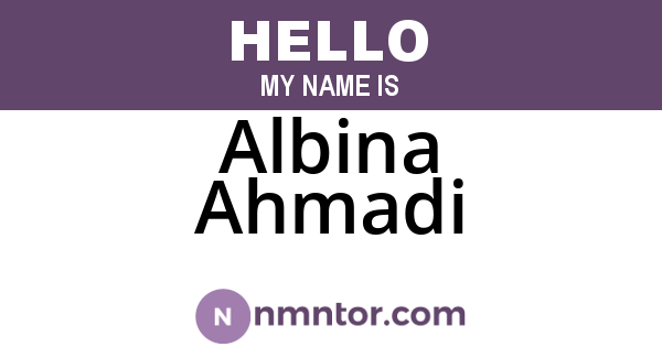Albina Ahmadi