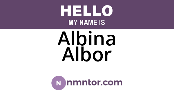 Albina Albor
