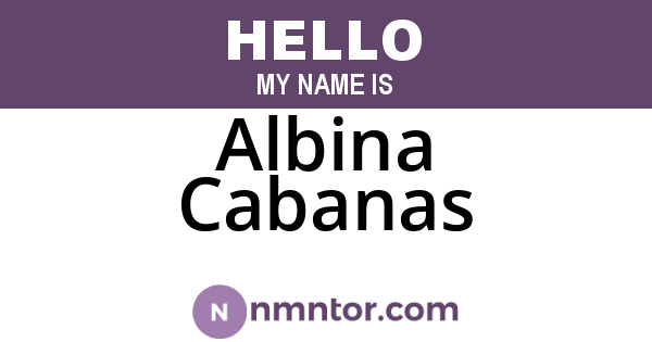 Albina Cabanas