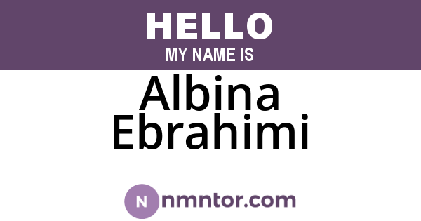 Albina Ebrahimi