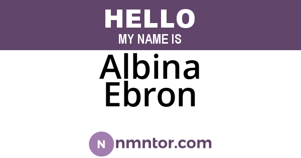 Albina Ebron
