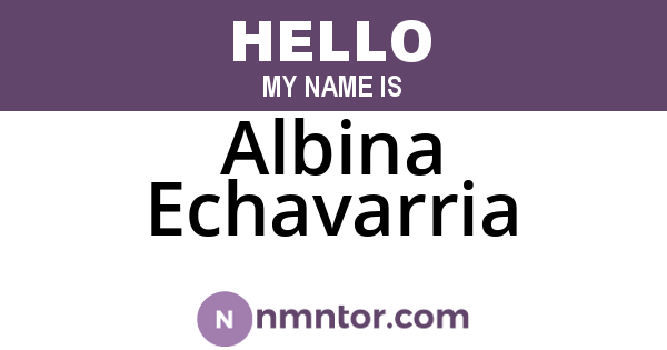 Albina Echavarria