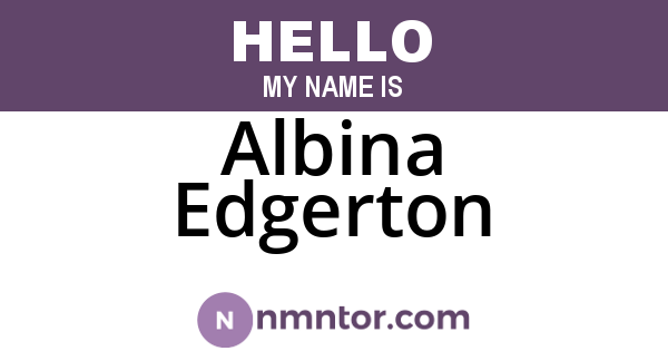 Albina Edgerton
