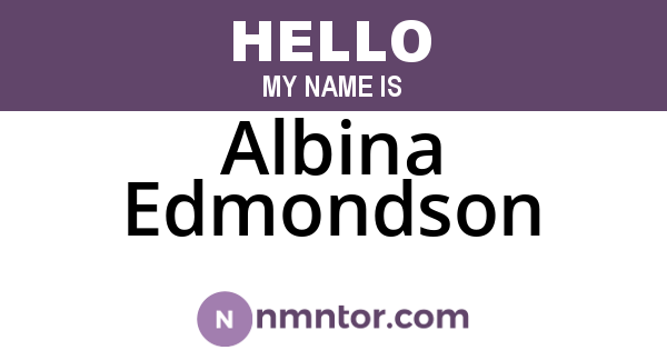 Albina Edmondson