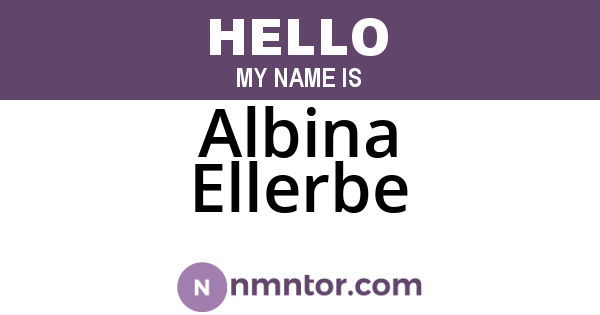 Albina Ellerbe