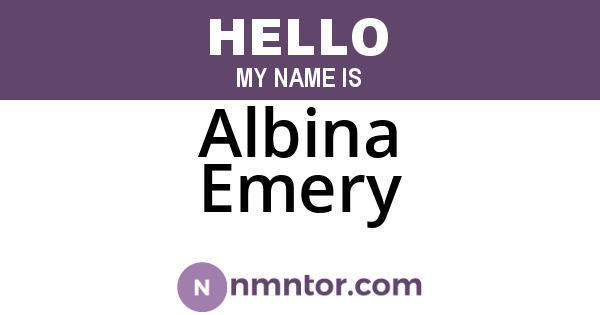 Albina Emery