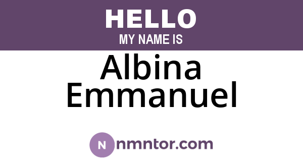 Albina Emmanuel