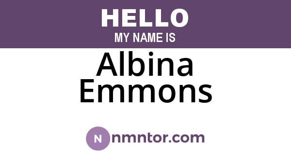 Albina Emmons