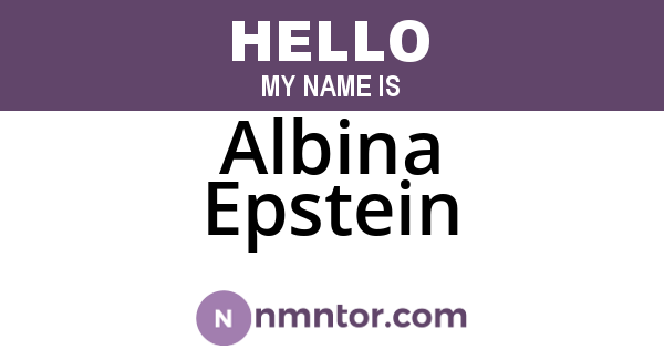 Albina Epstein