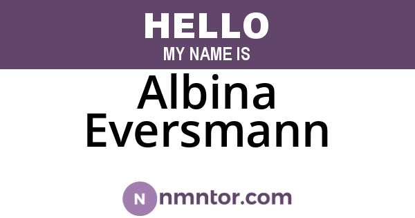 Albina Eversmann