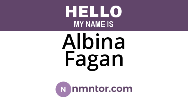 Albina Fagan