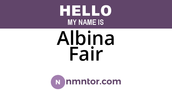 Albina Fair