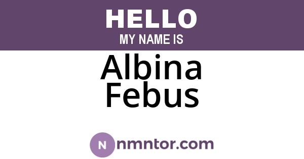 Albina Febus
