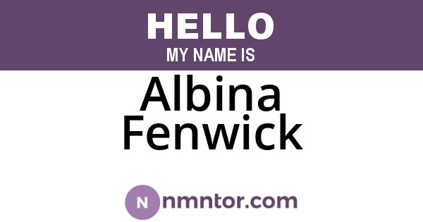 Albina Fenwick
