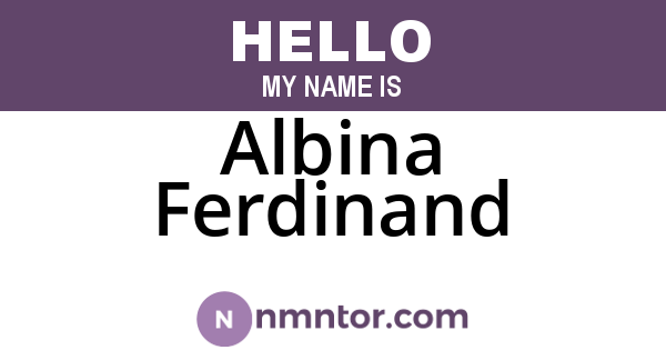 Albina Ferdinand