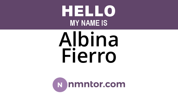 Albina Fierro