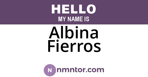 Albina Fierros