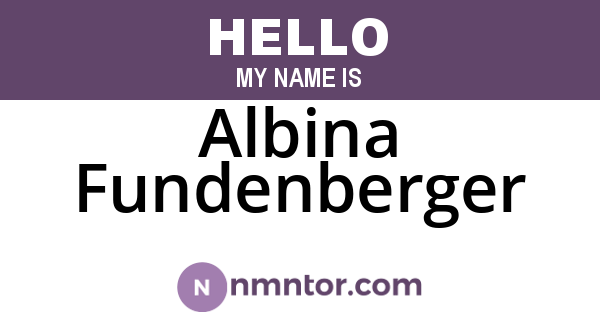 Albina Fundenberger