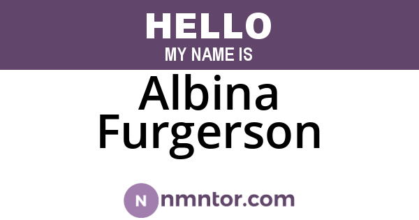 Albina Furgerson