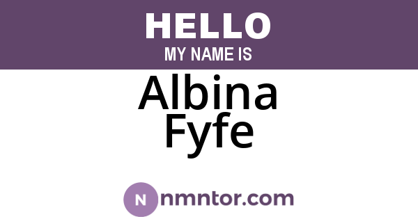 Albina Fyfe
