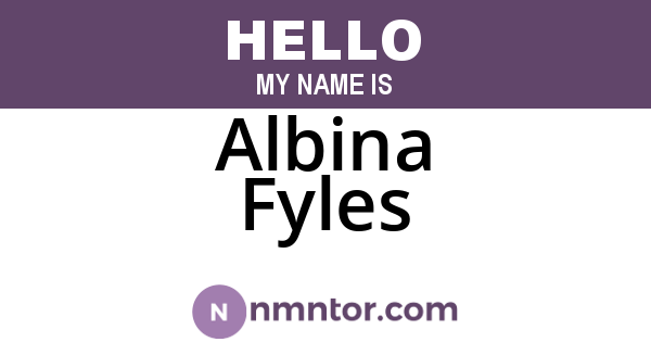 Albina Fyles