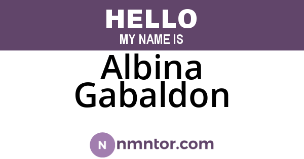 Albina Gabaldon