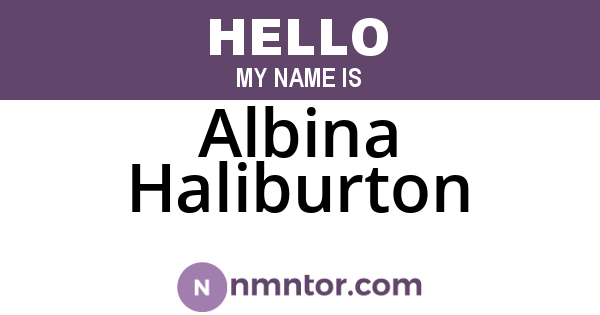 Albina Haliburton