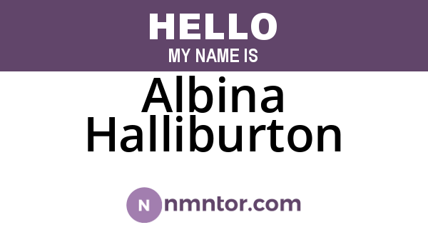 Albina Halliburton