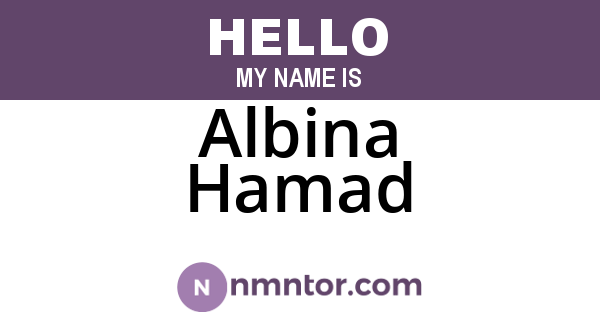 Albina Hamad