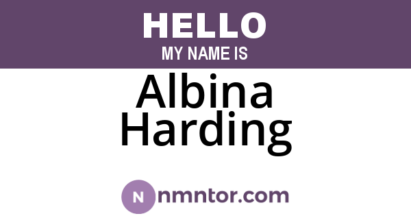 Albina Harding