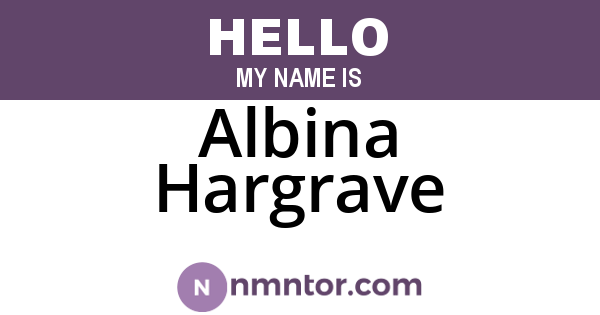 Albina Hargrave